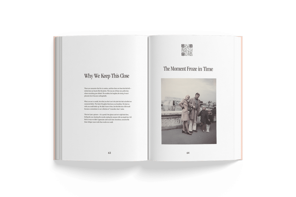 Keepsake book with digital recording access